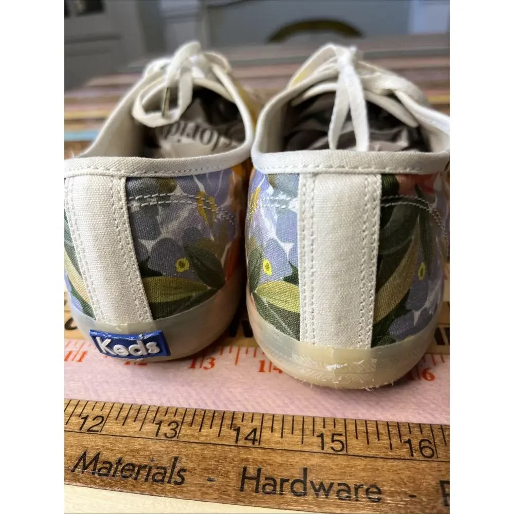Keds x Rifle Paper Co Sz 10 Champion Marguerite Floral Pink WF66075 Classic Read